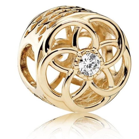 Pandora 14k Gold Loving Bloom Charm New with Tags - Picture 2 of 4